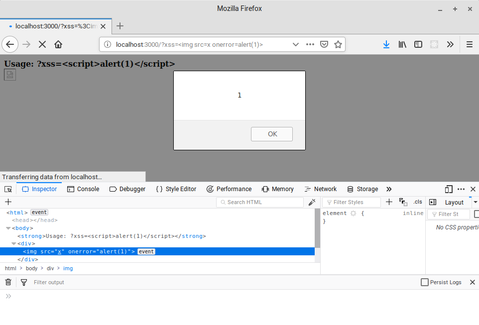 Equivalent Replacement Example for XSS Payload.